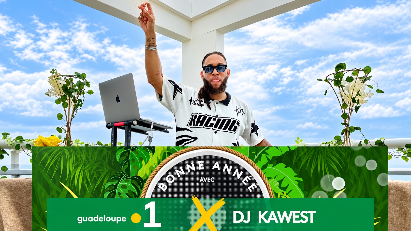 DJ Kawest anime la Tropic Party de Guadeloupe La 1ère